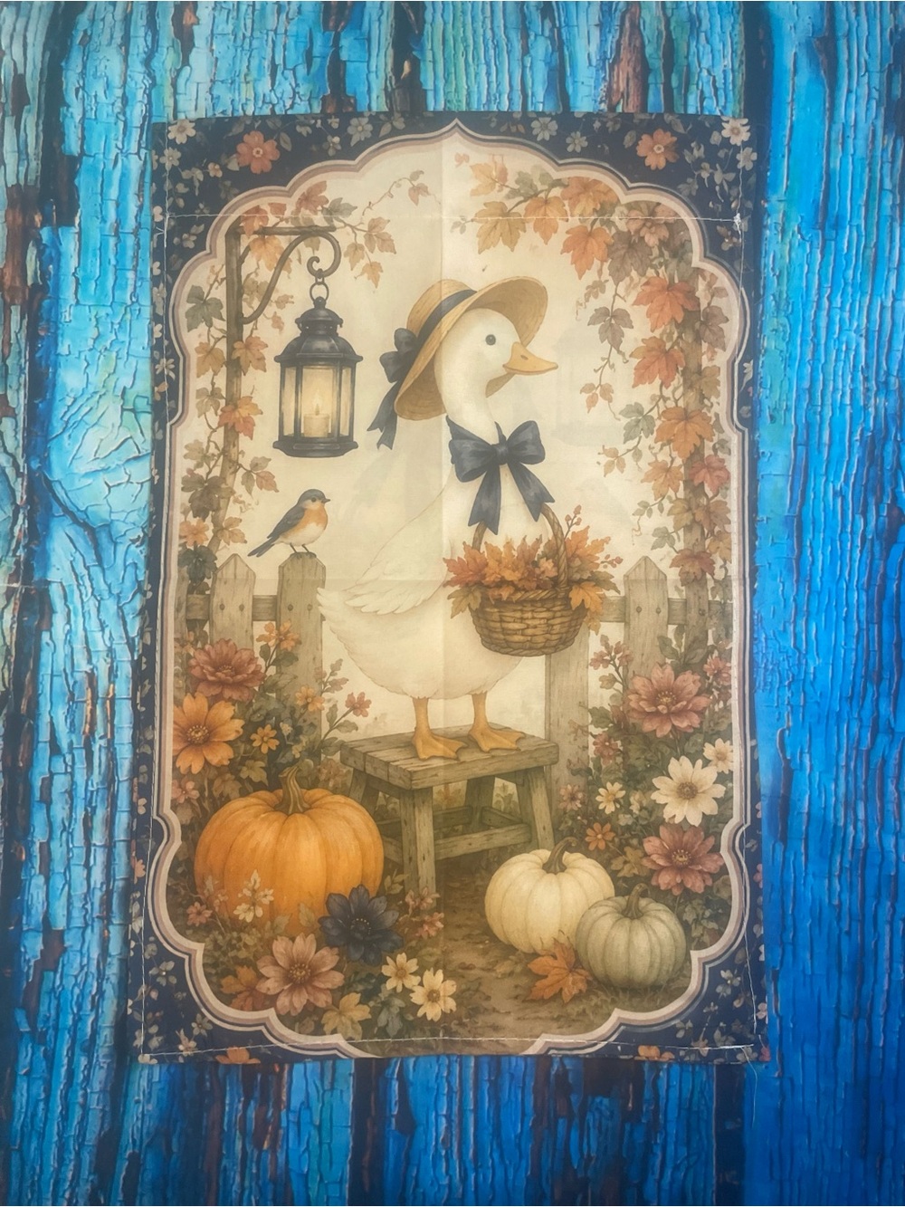 New Cottage Core Goose Garden Flag Fall Autumn